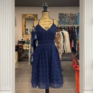 Navy Guess Lace Summer Dress
